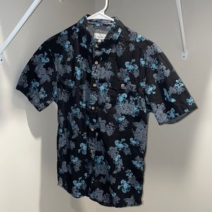 Short Sleeve Flower Pattern Shirt